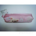 Kawaii Pink With Animal Picture Polyester Pencil Bags For School& Office